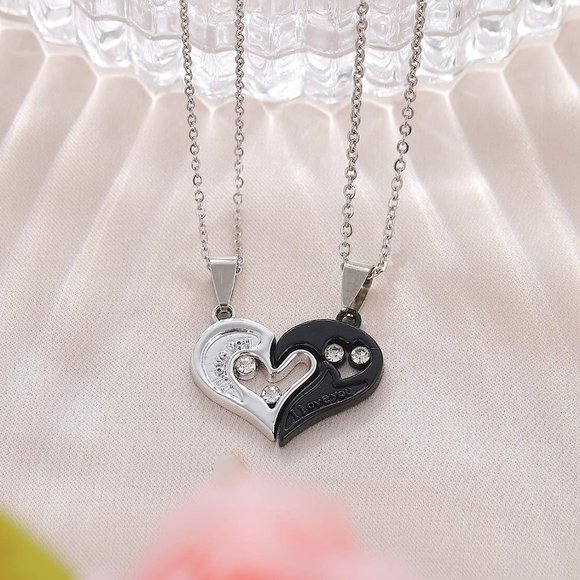 Long tiantian 4Pcs Couple Necklace Bracelet Set Matching Bracelets for C… - Picture 5 of 6